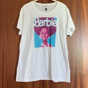 Mattel African American Barbie T-Shirt Classic Crewneck